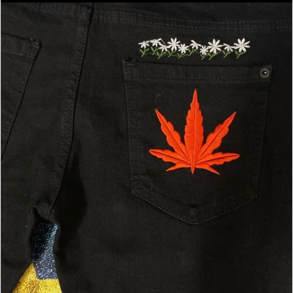 Quần jean nam DSQ xám đen thêu lá phong đỏ chất jean cotton co giãn form slimfit ống ôm mẫu mới cao cấp-AHFASHION