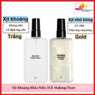 Xịt Khoáng Khoá Makeup 3ce Shimmer Makeup Fixer & Makeup Fixer Mist