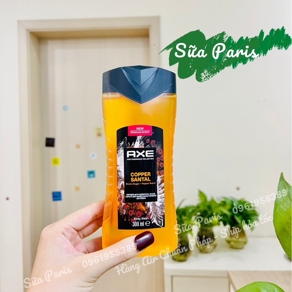 Sữa tắm nam axe 3in1, bản nội địa pháp, sữa tắm quý ông Pháp_Sữa Paris Aderma