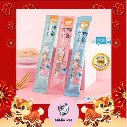 Combo 100, 200 thanh súp Thưởng SHIZUKA cho Mèo Gói 15Gr