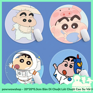 [Sẵn VN - Hỏa Tốc] 20*20*0.3cm Bàn Di Chuột / Lót Chuột Cao Su Vải Phong Cách Anime Manga Shin Funny Moments