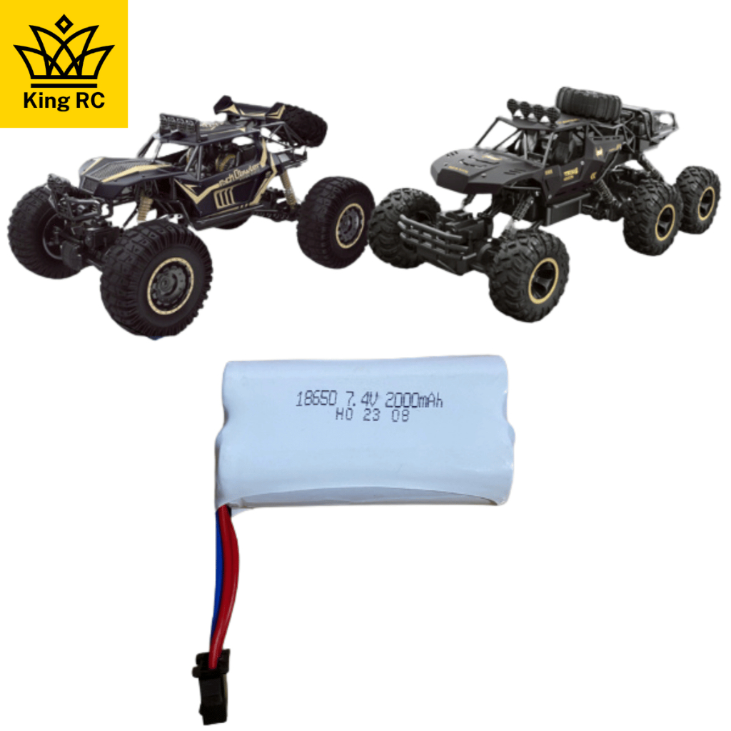 Pin sạc dung lượng cao 7.4v 2000mah 18650 SM-4P dùng cho xe điều khiển từ xa , súng nước, đồ chơi trẻ em  PIN02