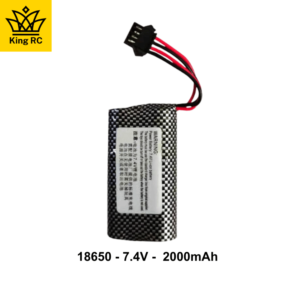 Pin sạc dung lượng cao 7.4v 2000mah 18650 SM-4P dùng cho xe điều khiển từ xa , súng nước, đồ chơi trẻ em  PIN02