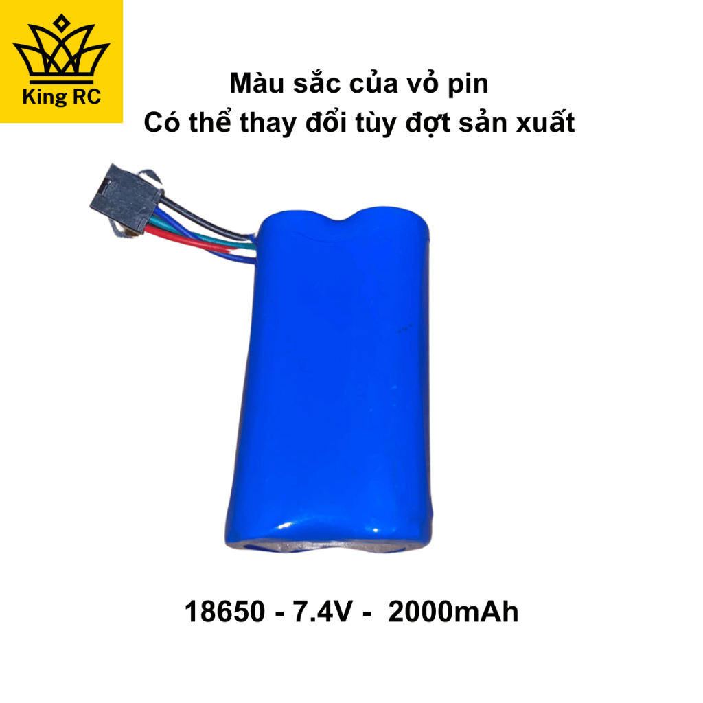 Pin sạc dung lượng cao 7.4v 2000mah 18650 SM-4P dùng cho xe điều khiển từ xa , súng nước, đồ chơi trẻ em  PIN02
