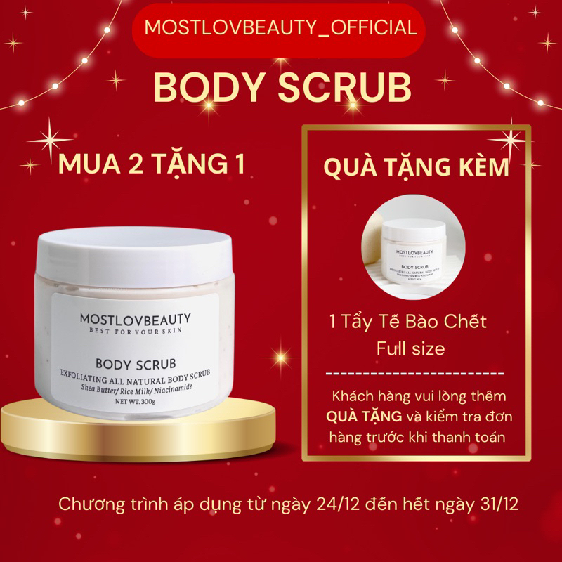 Muối tẩy tế bào chết Mostlovbeauty, cấp ẩm cho da khô, giúp mềm mịn, sạch sâu