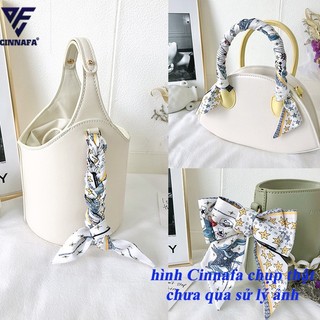 Khăn lụa mix túi xách, thắt nơ, buộc tóc Cinnafa