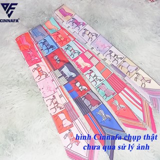  Khăn lụa cao cấp mix túi xách HM thắt nơ buộc tóc Cinnafa 