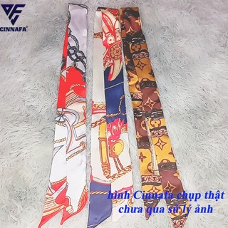 Khăn lụa mix túi xách, thắt nơ, buộc tóc Cinnafa