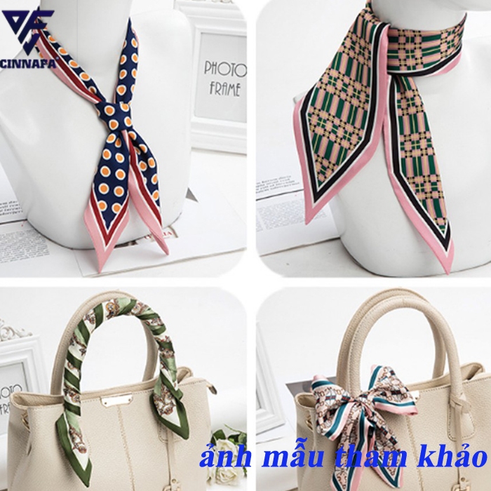 Khăn lụa mix túi xách, thắt nơ, buộc tóc Cinnafa