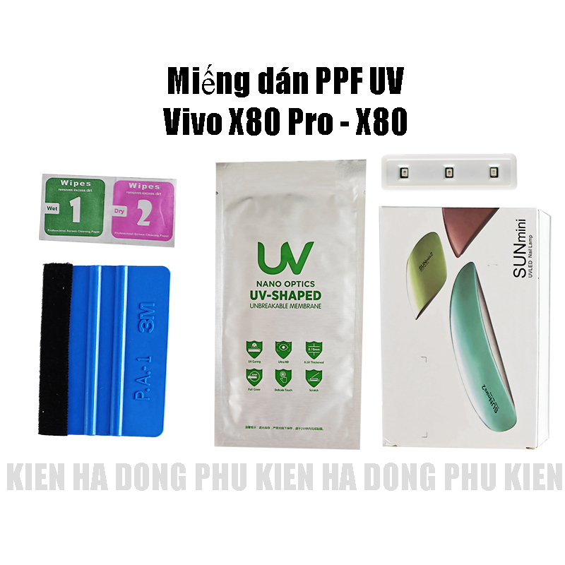 Miếng dán PPF UV Vivo X80 Pro, X80 full màn hình