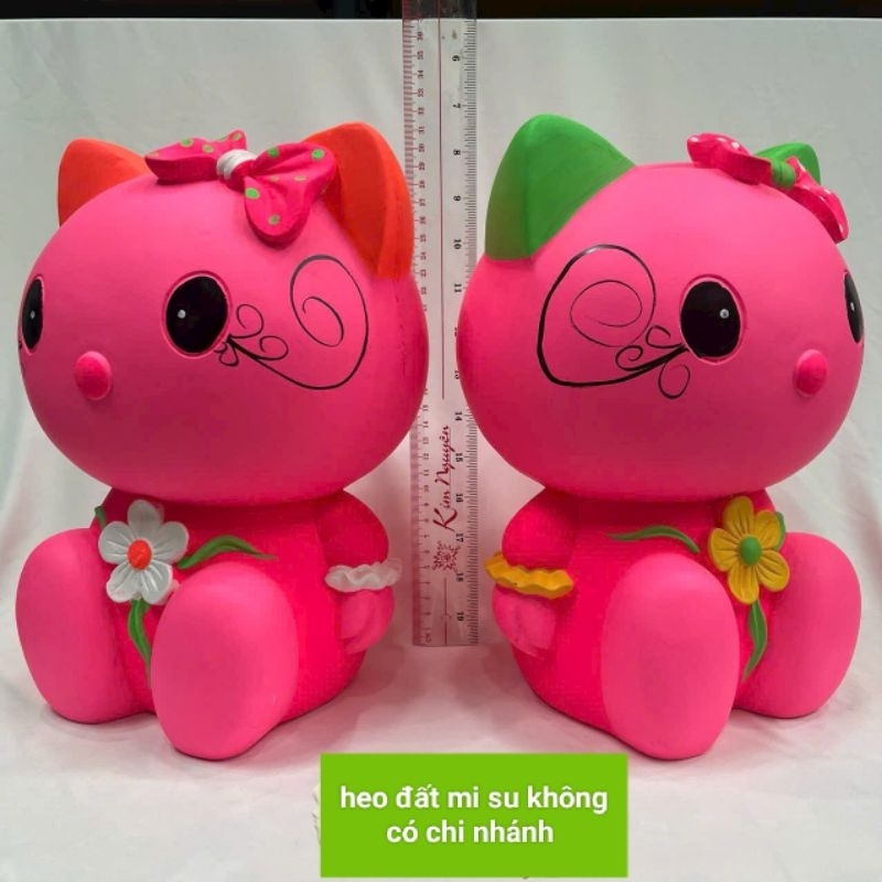 heo đất HELLO KITTY NHÁM size lớn siêu xinh chất liệu (cao 30*ngang 25*)