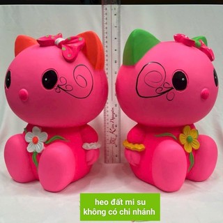 heo đất HELLO KITTY NHÁM size lớn siêu xinh chất liệu (cao 30*ngang 25*)