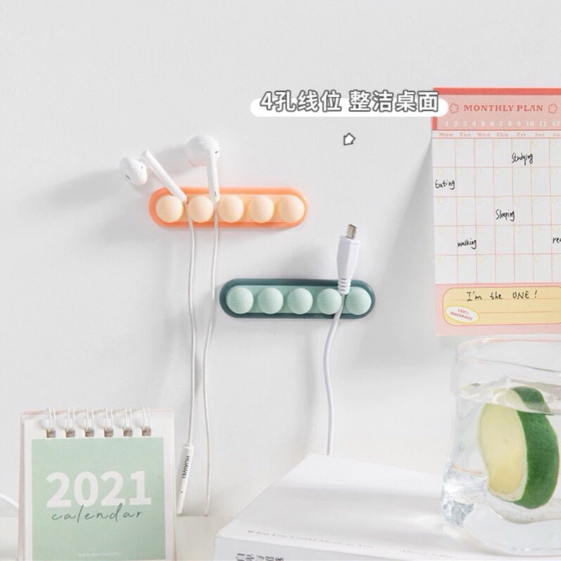 Kẹp Silicon Giữ Cáp, Dây Sạc ,Tai Nghe Cố Định Gọn Gàng Tiện Dụng