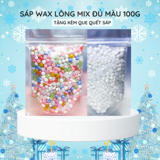 [ Tặng kèm que quết sáp ] 100g Sáp wax lông MIX đủ màu Hard Wax Beans siêu bám lông