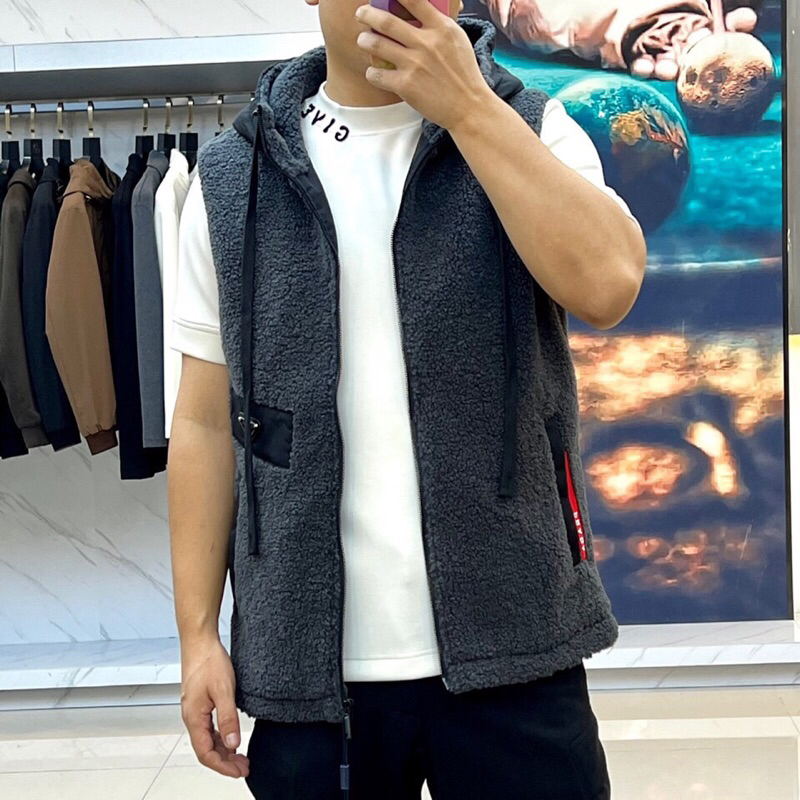 Áo khoác gile Prada cao cấp thu đông 2023 cho nam