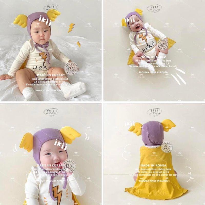 Suit Siêu Anh Hùng Kèm Mũ Cover Cho Bé