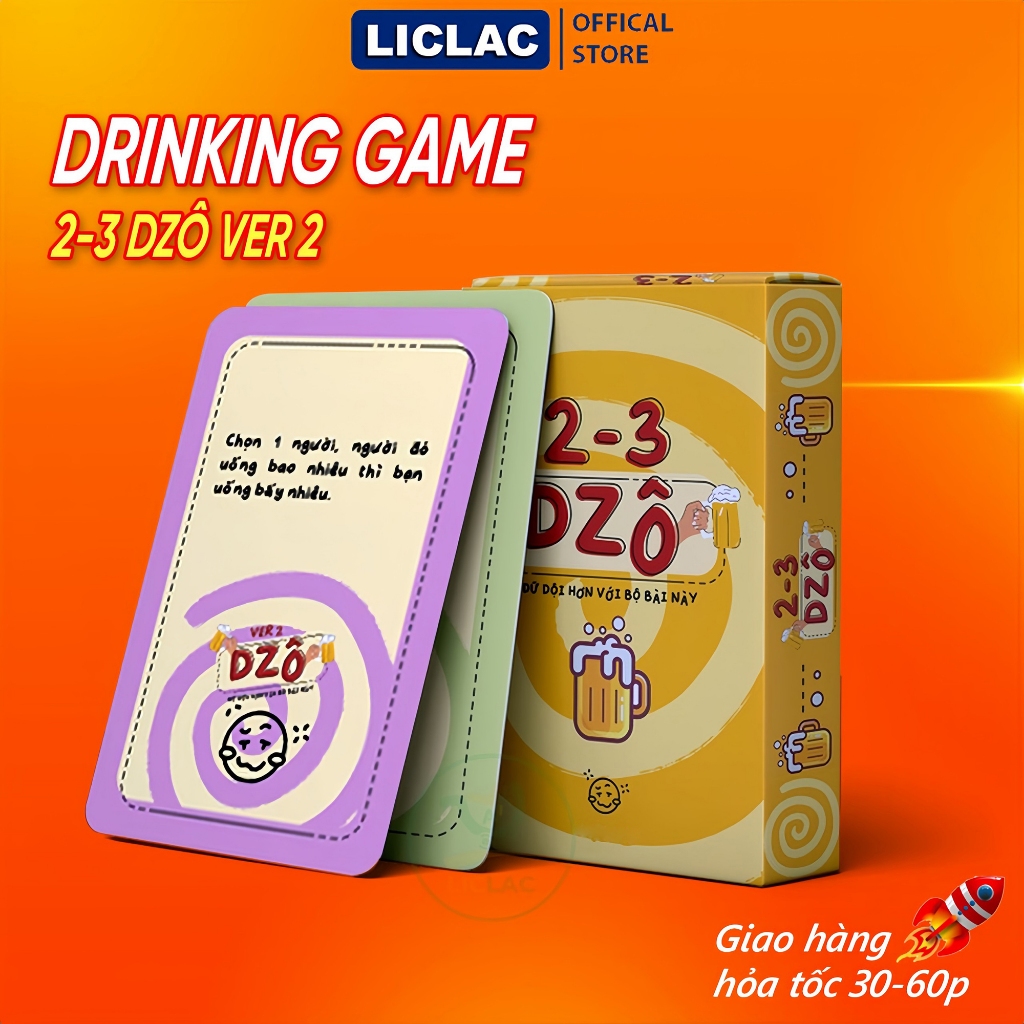 Bộ Bài Nhậu 2-3 Dzô ver 2 gồm 35 lá - Drinking Game dành cho nhóm bạn trong các buổi tụ họp