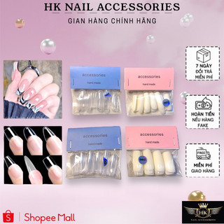 Móng úp lẻ size số 0, 1, 2, 3, 4, 5, 6, 7, 8, 9 hk nail accessories phom vuông, thang, nhọn, bầu