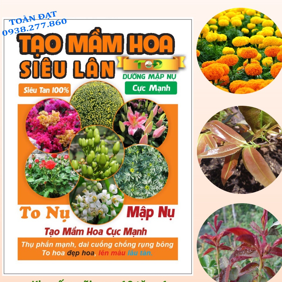 Phân Bón Siêu Lân Tạo Mầm Hoa Cực Mạnh, Kích Ra Hoa dùng cho hoa kiểng, vạn thọ, rau củ