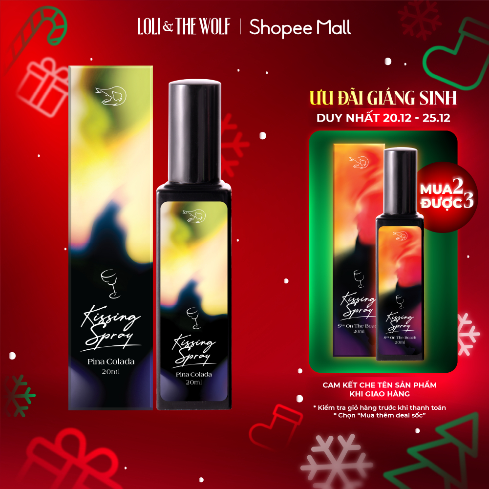 Xịt Thơm Miệng Kissing Spray Cocktail Loli & The Wolf Hương Pina Colada Mê Đắm Thơm Béo Chai 20ml