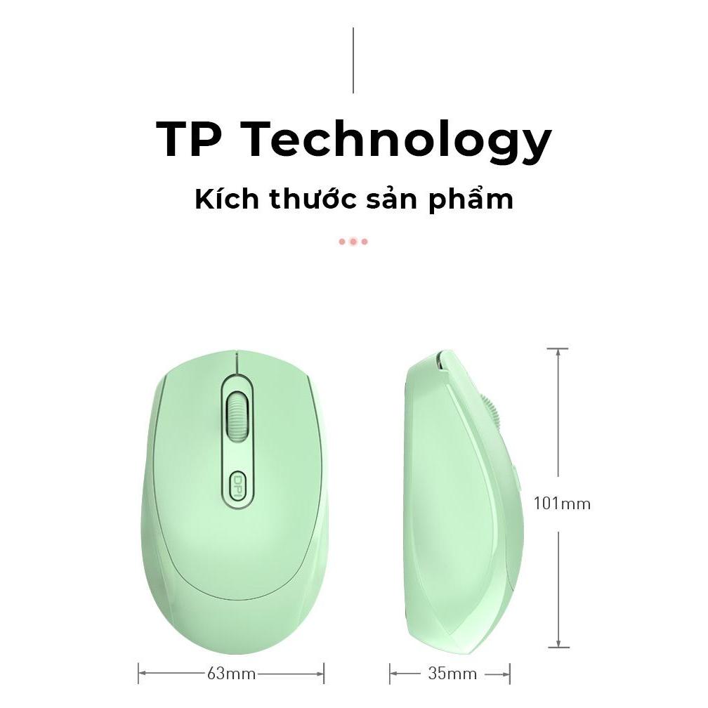 Chuột Không Dây TP Tech,kết nối wireless 2.4Ghz sạc pin, chống ồn siêu nhạy dùng cho máy tính, laptop, tivi