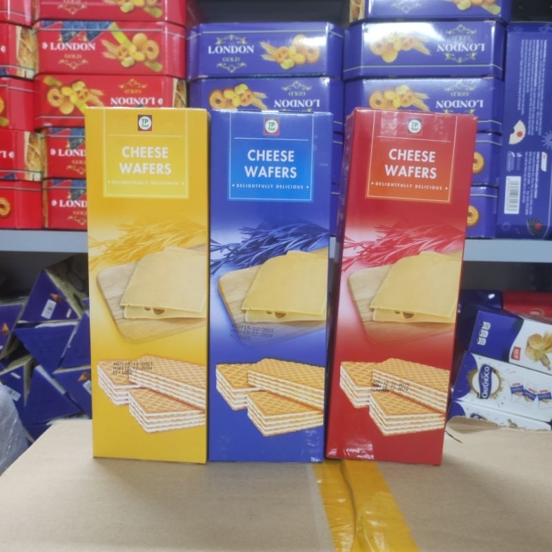 Bánh Xốp Cheese Wafers - 3 màu lên giỏ quà tết đẹp - sẵn hàng giao Hỏa Tốc