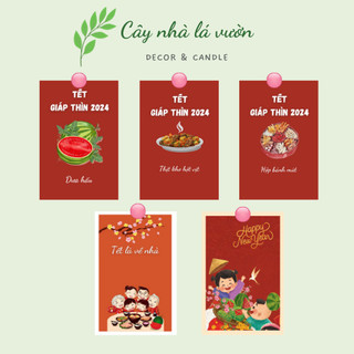 Thiệp, Postcard, tranh trang trí BST ngày Tết.