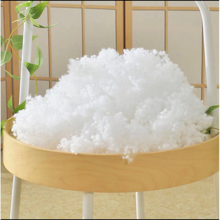 Bông gòn lông xoắn 3 chiều 7D trắng tinh, cao cấp nhồi gối, gấu bông 200g 500g 1kg