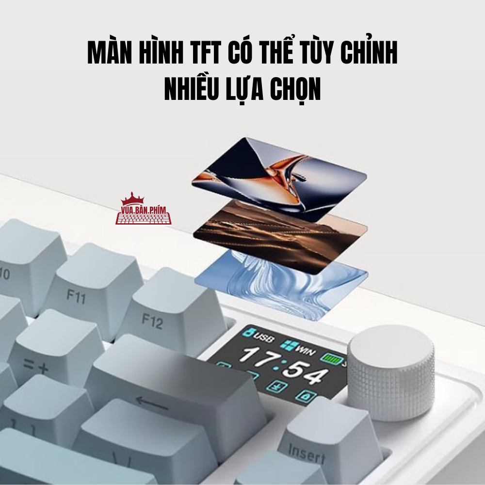 [HÀNG SẴN] Bàn phím cơ FL-Esports CMK75 3 mode, hostswap , led rgb, mạch xuôi , màn hình tùy chỉnh, gasket mount