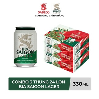 Combo 3 thùng bia saigon lager 330ml x 24 lon
