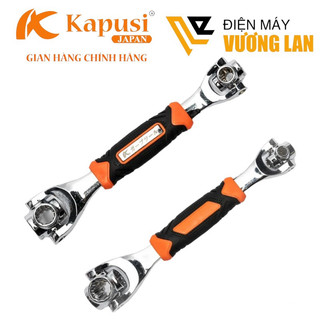 Cần, Tuýp mở ốc tự động 8 in 1 Kapusi Japan, Thép Crv cao cấp không rỉ sét, Siêu chịu lực, Cần siết khẩu, Tay vặn ốc