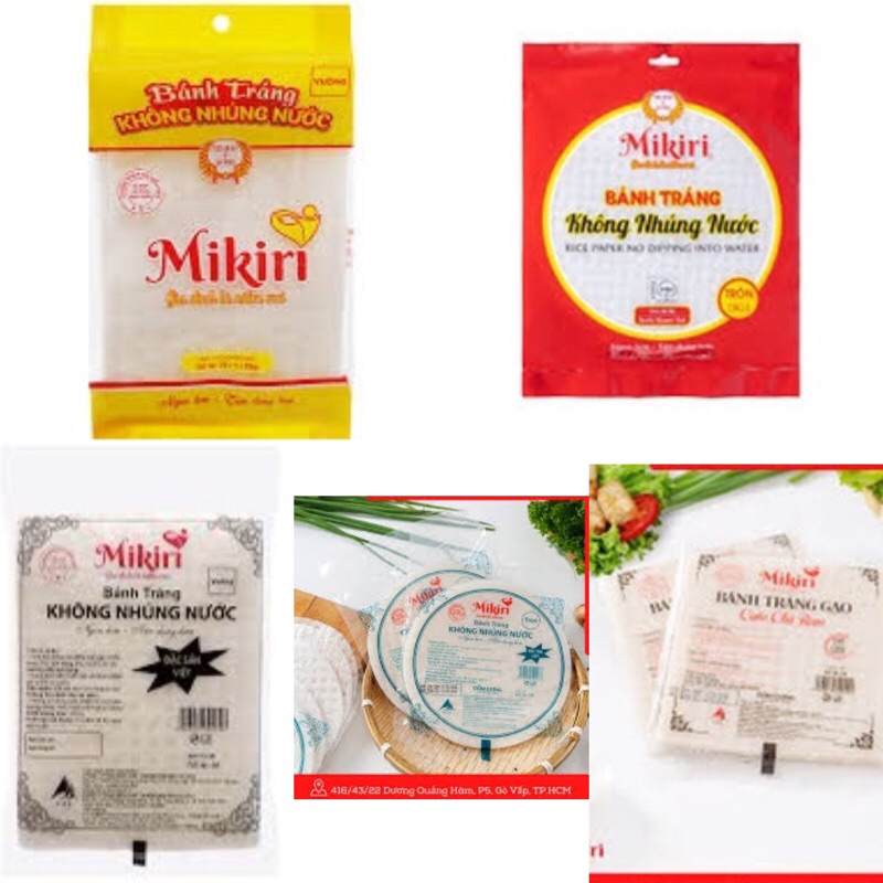 Bánh tráng không nhúng nước Đảm Đang Mikiri các loại