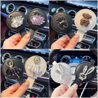 Kẹp treo kính mắt đính đá trên xe ô tô Minh Thu Yêu Xe