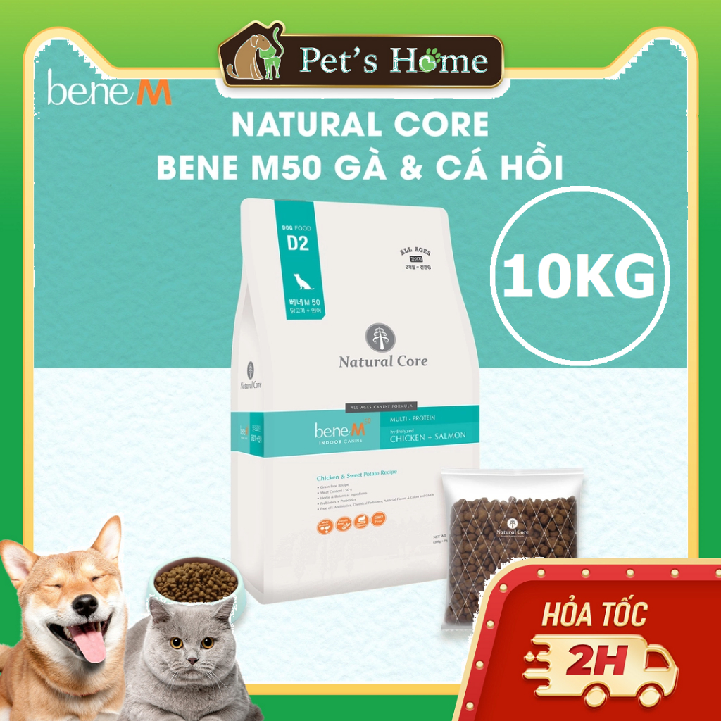 Hạt Natural Core M50 cho chó thịt gà và cá hồi bao 5kg - 10kg