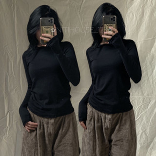 [MỚI] Áo thun tay dài ôm body y2k trơn