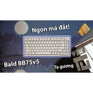 Bàn phím bald bb75v5 nhôm màu trắng