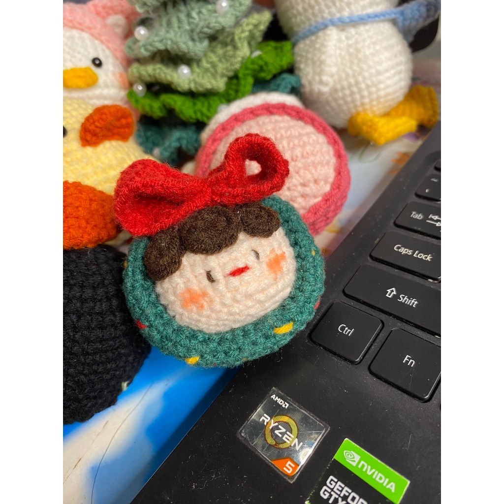 (Ảnh Thật 100%) Móc khóa bé Mochi, móc khóa len handmade cực đáng yêu