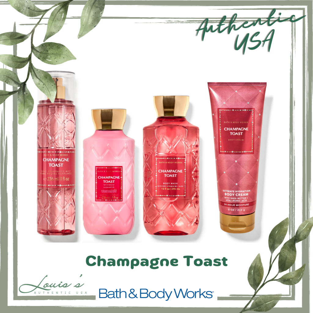 [ Full size ] CHAMPAGNE TOAST - Body mist | Lotion | Tắm - Trọn bộ chăm sóc cơ thể Bath & Body Works Mỹ