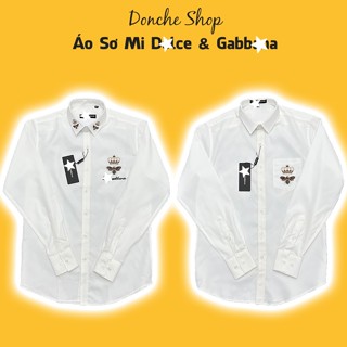 Áo Sơ Mi Dolce Thêu Hoạ Tiết Ong Vươn Miện Cực Nét - Áo Sơ Mi Nam Nữ DG Thêu Ong Cao Cấp Đủ SM