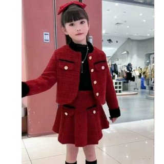 Set váy dạ cao cấp cho bé gái