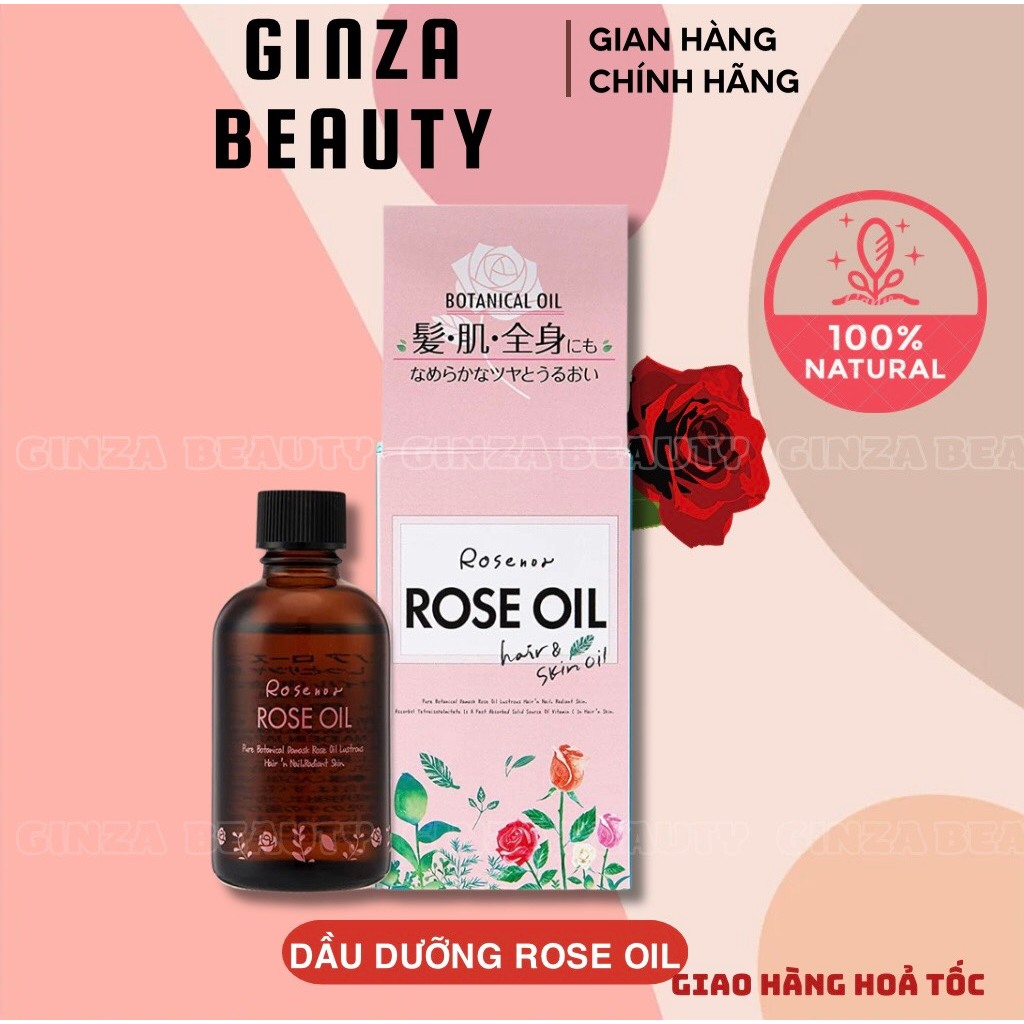 Dầu dưỡng Botanical Rose Oil dưỡng bóng tóc, móng và body