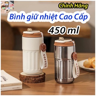 Bình nước giữ nhiệt cao cấp hiển thị nhiệt độ 410ml có dây xách chất liệu Inox 316 cao cấp có cảm ứng hiển thị nhiệt độ