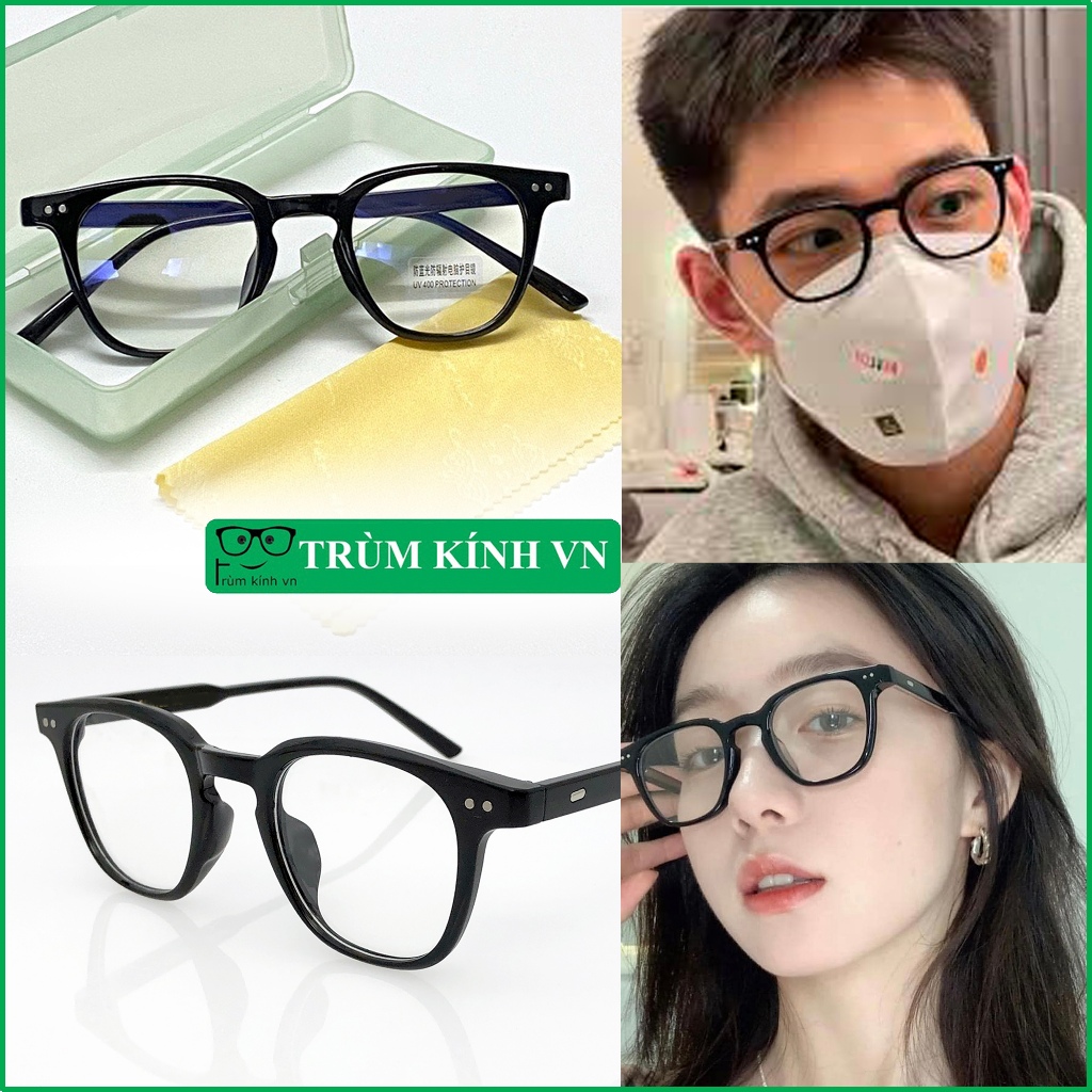 GỌNG KÍNH VUÔNG - GIẢ CẬN THỜI TRANG CAO CẤP - LẮP ĐƯỢC TRÒNG CẬN