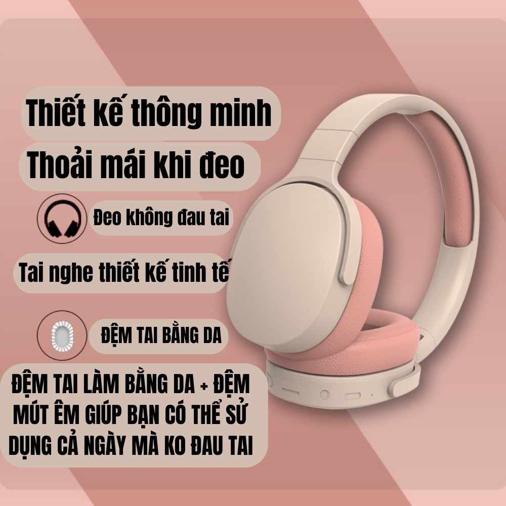 Tai Nghe Bluetooth Chụp Tai P2961 – Chống Ồn Tuyệt Đối, Gập Gọn Siêu Tiện, Âm Thanh HiFi! | BigBuy360 - bigbuy360.vn