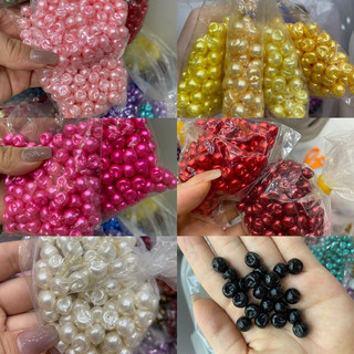 Nút hạt bẹt trai tròn màu 10li ( bịch 6 nút)