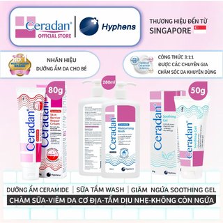 Bộ 3 sản phẩm chăm sóc da cho bé Ceradan® Skin Barrier Repair Cream & Ceradan® Moisturising Wash & Ceradan® Soothing Gel