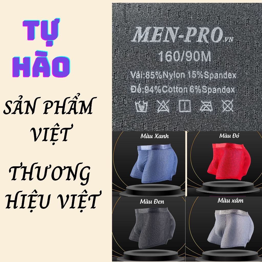 Quần độn mông nam nâng mông tự nhiên không dấu vết, quần sịp boxer sexy thoáng mát  lịch lãm - SALINA STORE