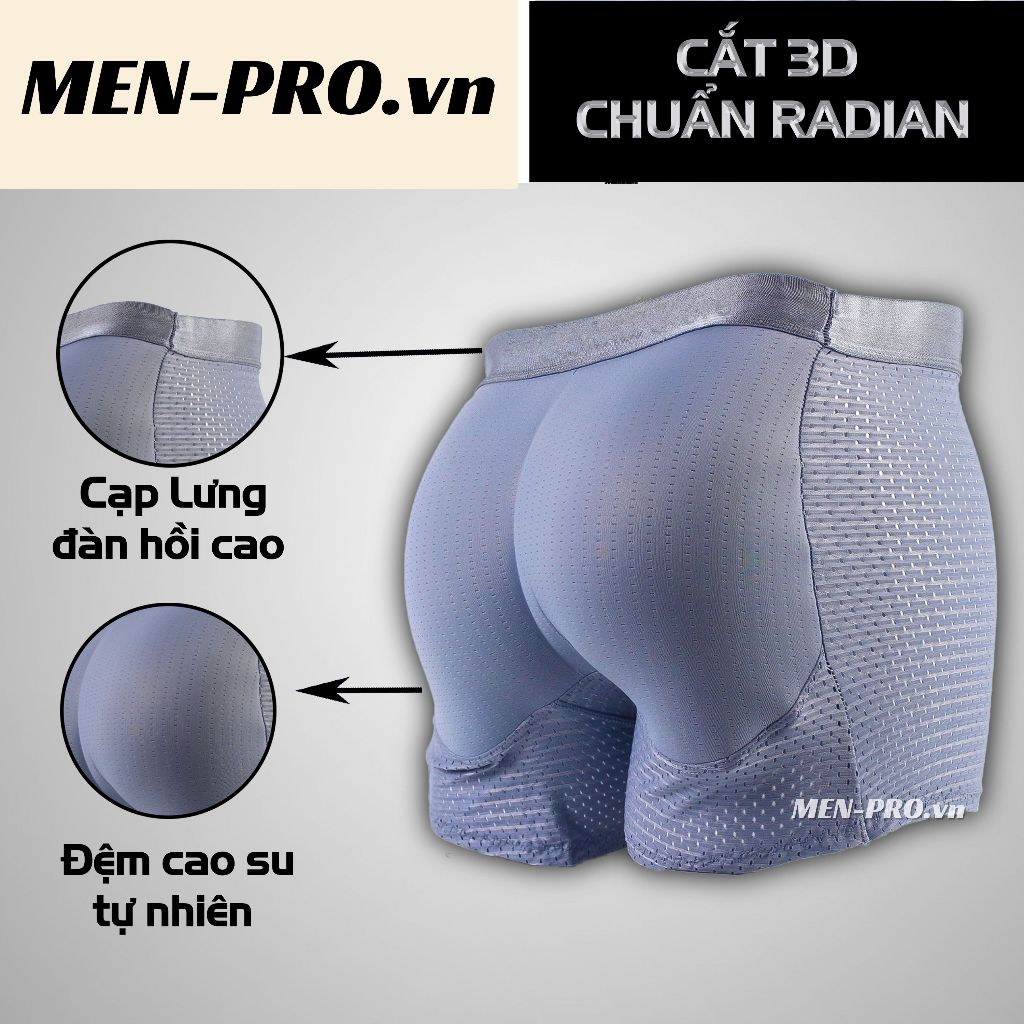 Quần độn mông nam nâng mông tự nhiên không dấu vết, quần sịp boxer sexy thoáng mát  lịch lãm - SALINA STORE