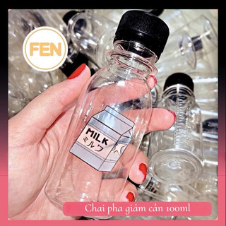Chai nhựa pha detox 100ml / pha giảm cân / freeship