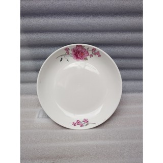 Dĩa sứ hoa văn hoa hồng 22cm